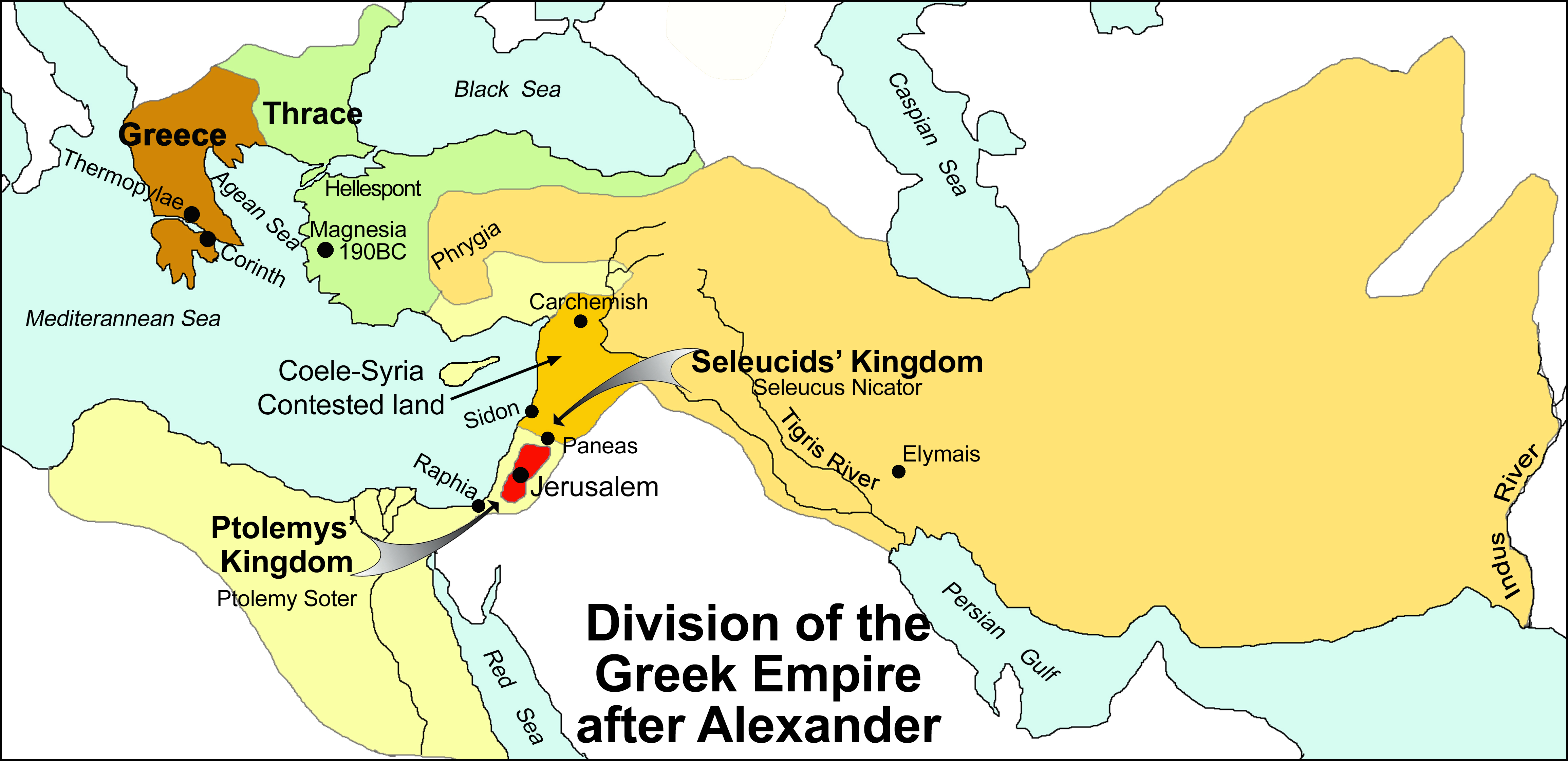 Division Of Greek Empire After Alexander The Great 600res 